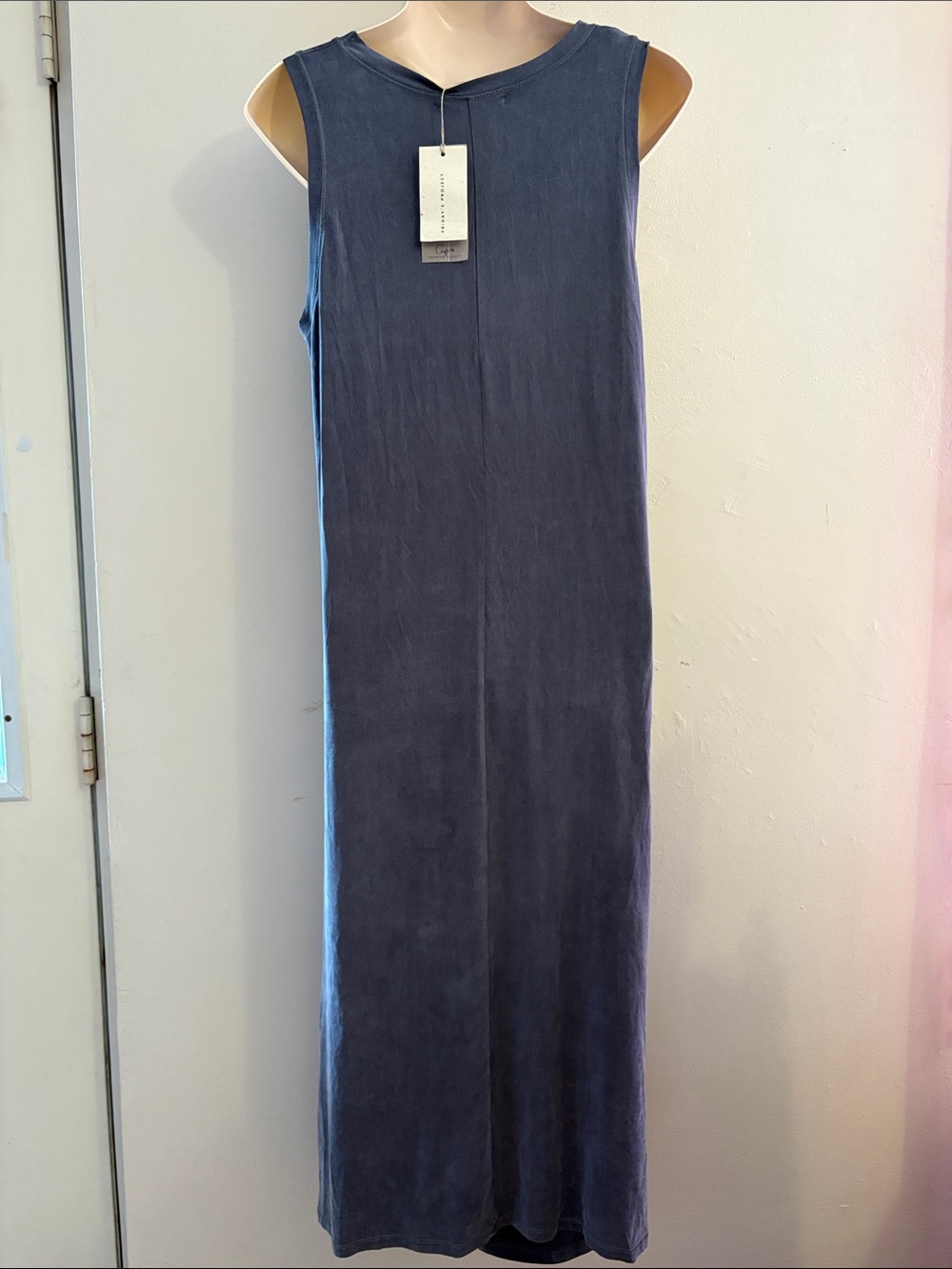 Vince Sleeveless Maxi Dress in Slate. Cupro.   FRIDAY  S. PROJECT - Picture 2 of 6